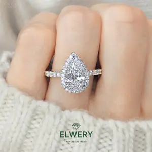 【R-201 | Tears】Synthetic Moissanite Rings Jewelry Set in 925 Sterling Silver