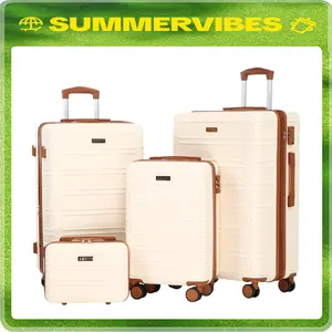 AAIVV 4 Piece Luggage Sets, Double Spinner Wheels, Expandable, TSA Lock Durable Suitcase Set, Traveling Bag, Luggage Sets (13/20/26/28in) summervibes,summervibes