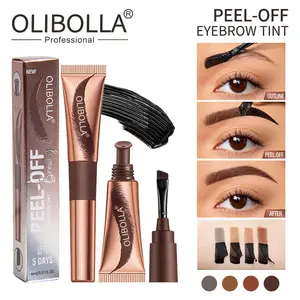 OLIBOLLA Peel-Off Eyebrow Tint Gel, 5-Day Long-Lasting Semi-Permanent Tattoo Brow Cosmetics, Transfer-Proof, Ideal for Spring Glow-Up & Summer Vibes