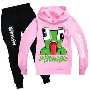 Kids Unspeakable Tracksuit Set Hoodie Hooded Sweatshirt Tops + Jogging Pants Trousers Sports Outfits