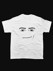 Demon Face Meme Print T-Shirt, Casual Style, Daily Wear, Soft Fabric, Internet Culture Inspired Design, Unisex Fashion Piece