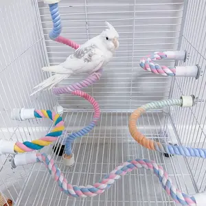 Bird Perch Stand, Parrot Climbing Rope, Parrot Habitat, Suitable for Phoenix, Peacock, Lotus, Bird Cage Accessories, Easy Installation