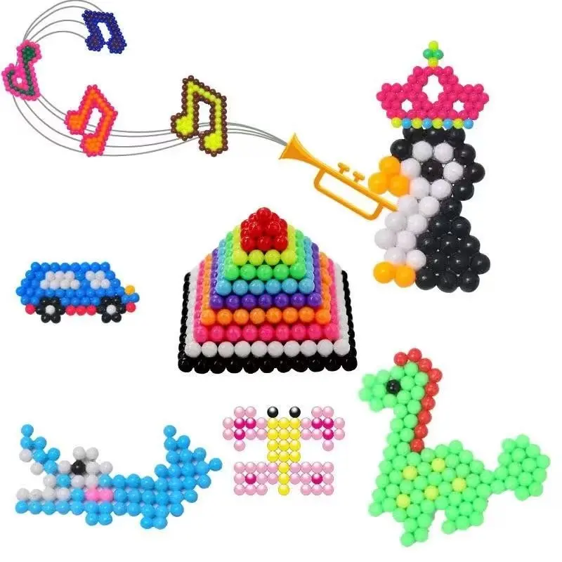 Magic Water Mist Magic Beads DIY Craft Kit, Educational Puzzle Game, Creative Bean Sorting Activity, Fun Learning Tool for Kids