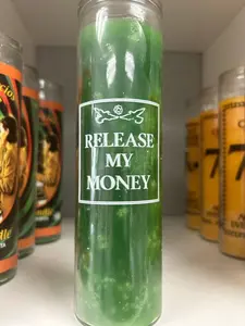 Release My Money Custom-scented Paraffin Candle 120 Hours Non-Toxic 2 3/8 x 8 Inches Decorative Household Candle