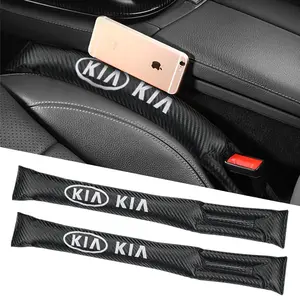 1/2Pcs Carbon Fiber Car Seat Gap Filler Side Seam Plug Strip Leak-proof Filling Pads Interior Accessories For KIA Rio Ceed K2 K3 K5 3 4 Sportage Cerato Sorento Picanto Optima Soul Car Interior Accessory