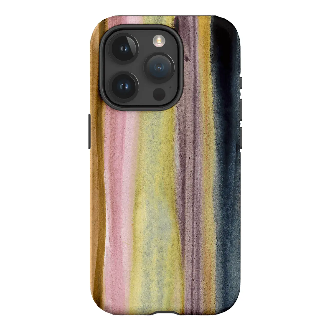 THE DAIRY Velvet Watercolor Stripe Silicone Smartphone-Cellphone Casing - Shockproof, Magnetic Button, Polycarbonate Protection, Customized Precise Cutouts Accessory for iPhone 17,16,15,14,13,12,11 Pro Max,Pro,Plus | 2026 Aesthetic Vintage Teen Girl Gift,