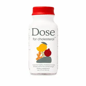 DOSE Cholesterol Support Liquid Shot, 2 fl oz Heart Health Supplement with CoQ10, Pomegranate, Turmeric Curcumin & Amla, Supports Healthy LDL Levels, Cardiovascular Wellness, Vegan, Zero Sugar, Mango Flavor, Daily Wellness Drink