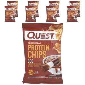 Quest Nutrition Original Style Protein Chips, BBQ, 8 Bags, 1.1 oz (32 g) Each