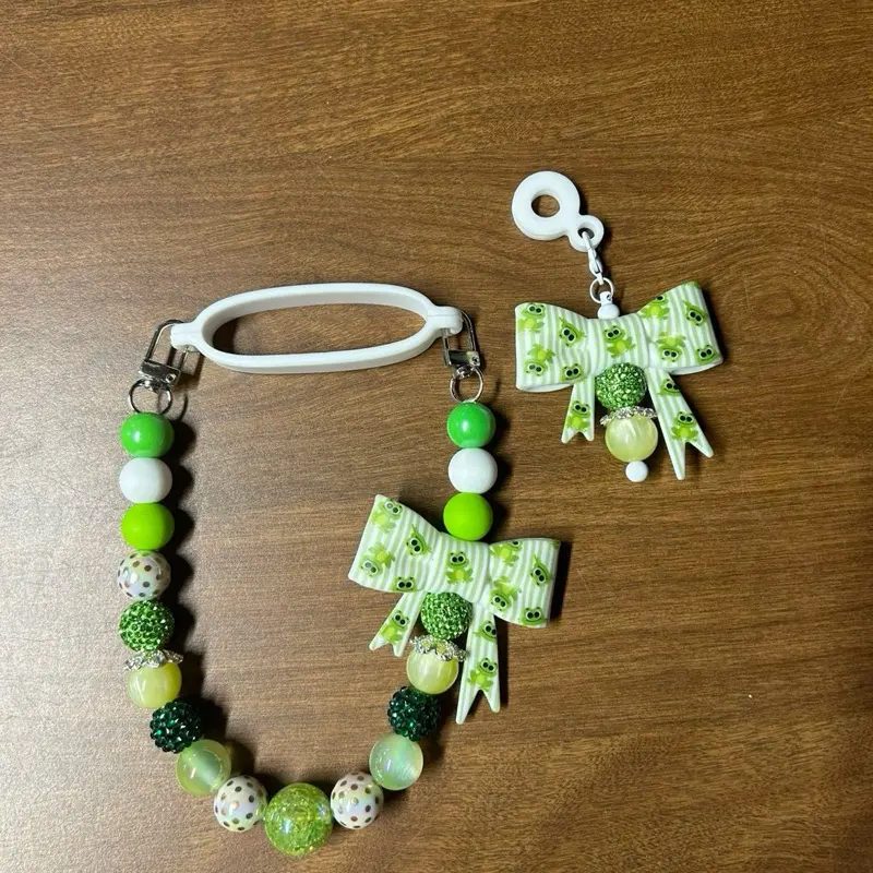 Tumbler strap and straw charm set