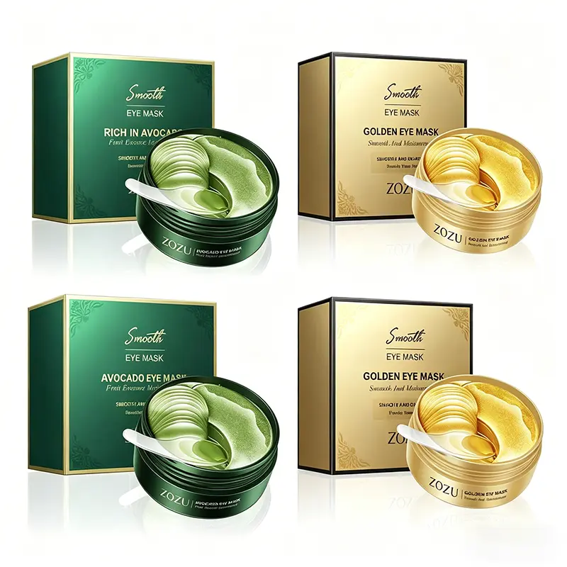 240PCS Avocado & Gold Eye Patches - Day Avocado Eye Care & Night Gold Eye Patch - Deep Hydrating Eye Mask, Relieves Puffiness, Calms Dry Skin, Daily Eye Care Essential