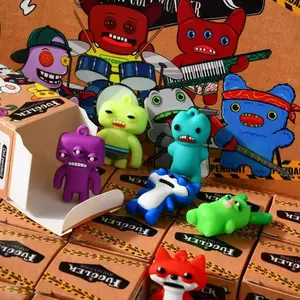 Fuggler Cute Monster Keychain Blind Box Set, Funny Student Hanging Ornament, Unique Toy Figure Collection, Perfect Gift for Kids