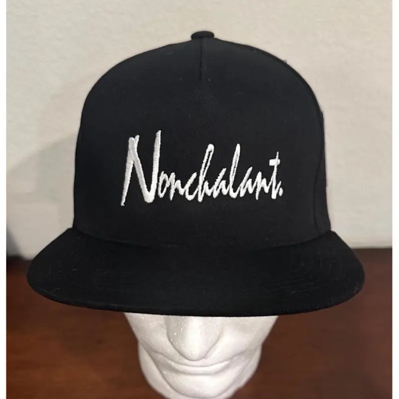 Nonchalant. Embroidered Custom Cap, Hat, Embroidery, Personalized Caps