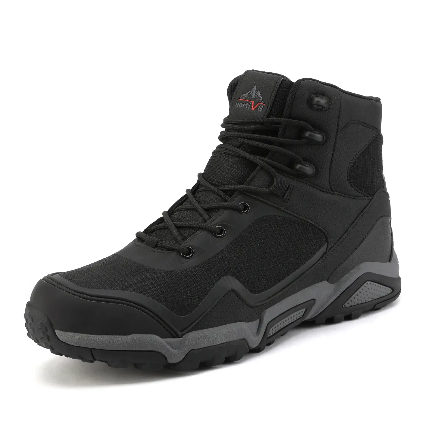NORTIV8 Men's All-Seasons Waterproof Suede Hiking Boots - US Sizes, Rubber Sole Heels, Shock Absorbent, Cushioned, Durable, Casual Outdoor Sporting Goods, Trekking Camping Shoes for Hiking, Camping, Trekking