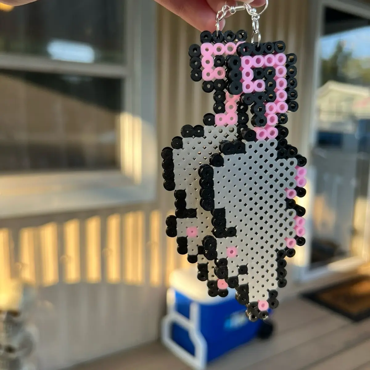 Handmade Possum Perler Bead Earrings for All