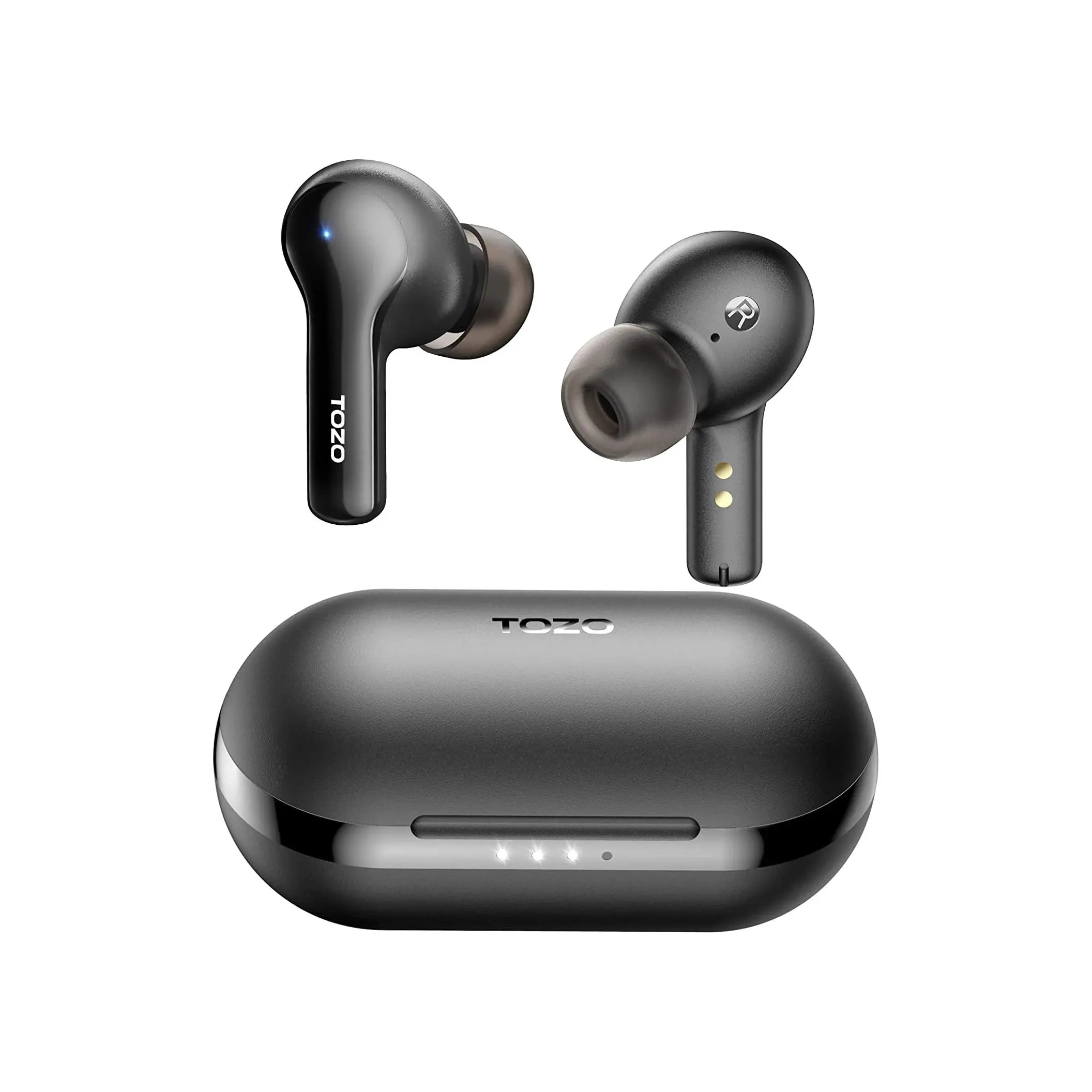 TOZO-A2 Mini Wireless Earbuds Bluetooth 5.3 in Ear Light-Weight Headphones Built-in Microphone Audio Earphones Electronic Headset in-ear earphone FathersDayGift Black