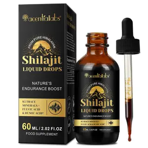 Shilajit Liquid Drops, 1 Box/2 Boxes Body Care Liquid Drops, Black Moisturizing Body Care Product for Men and Women, Fitness Absorbable Supplements