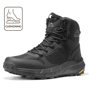 【summervibes】NORTIV 8 Men's Military Tactical Boot Lightweight Comfortable Boots for Work All Day Side Zipper Motorcycle Combat Hiking Boots 8 Inches Metrostrike Outdoor Footwear