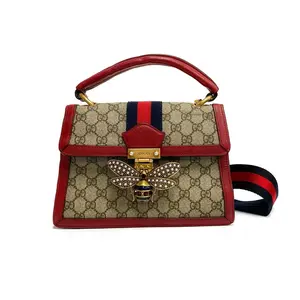 Pre-owned GUCCI GG Supreme Shoulder Bags Queen Margret Medium Top Handle bag