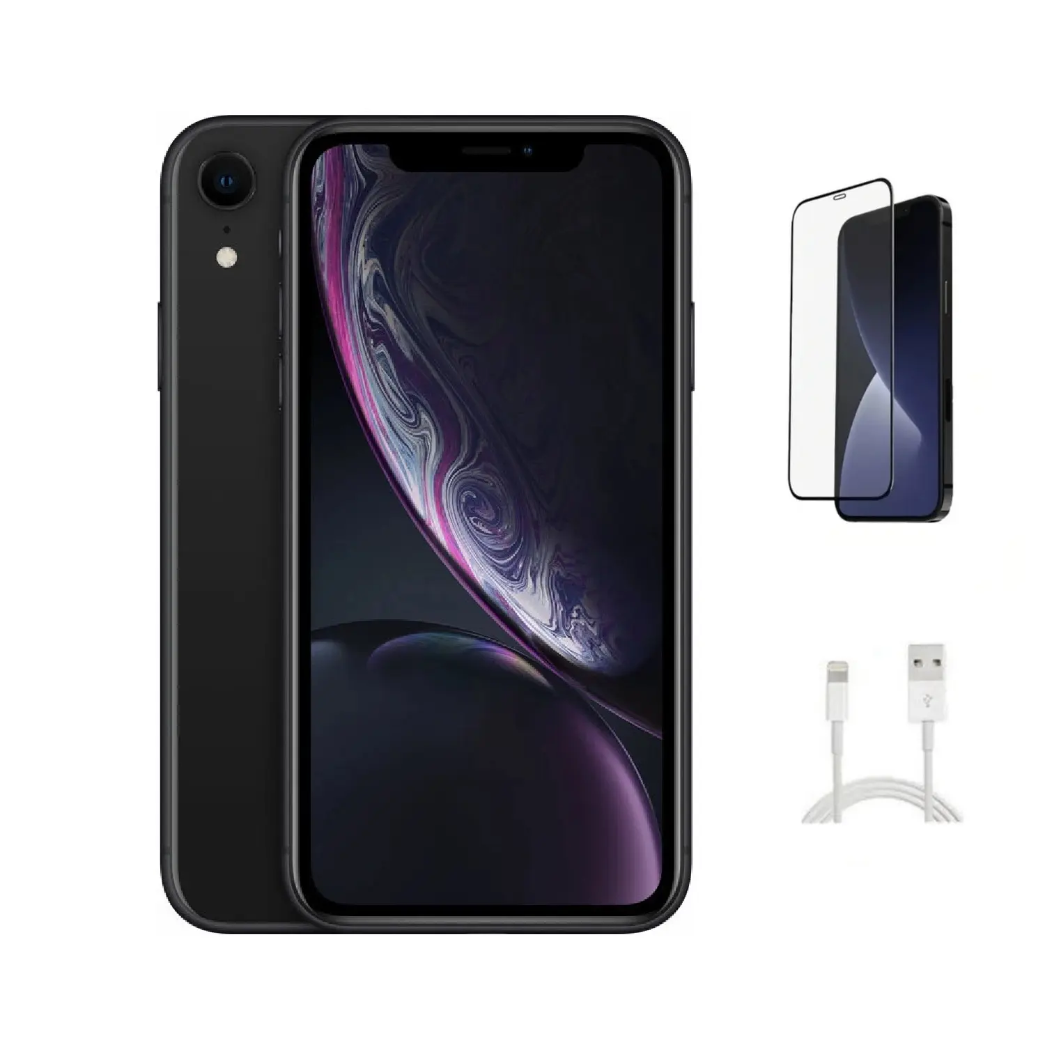 Refurbished iPhone XR (Unlocked)-Acceptable Condition with Tempered Glass Screen Protector & 1 Year Warranty
