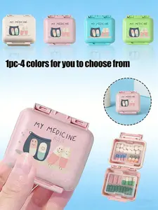 Mini 6-compartment portable pill box, medicine storage box, travel pill box, 6-compartment small pill box, 6-day weekly pill box, Vitamin organizer, Supplement Organizer