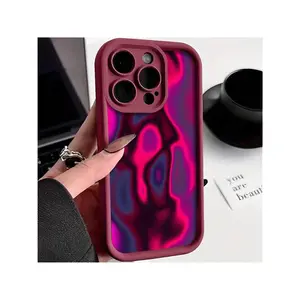 High-End Iridescent Textured Personalized Phone Case Suitable For Iphone 16 Pro Max/15 Pro/14 Plus/13/12/11/X/Xr/Xs Max, Shockproof And Durable, Stylish Design, TPU Protective Cover.
