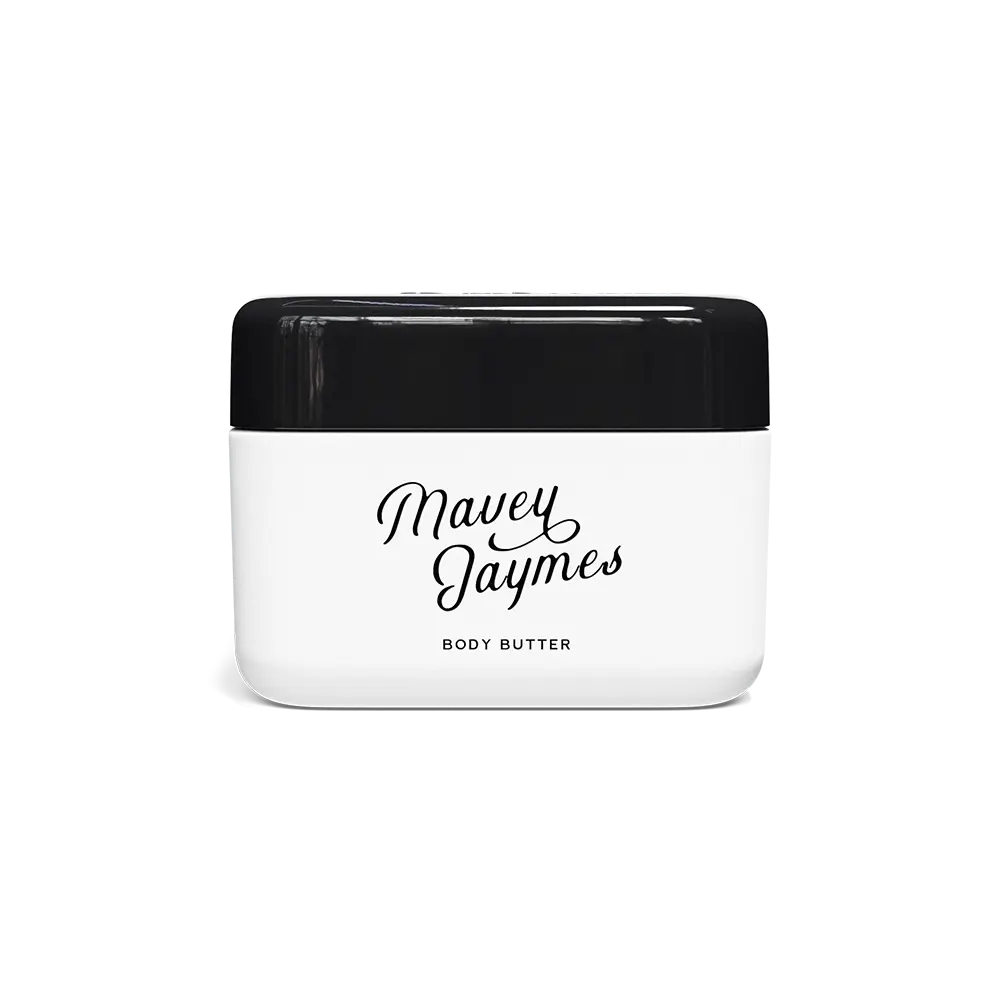 Body Butter - Calm and hydrate delicate skin with Mavey Jaymes Body Butter, a silky soft blend of shea butter, olive fruit oil, and oat kernel extract in a base of organic glycerin.