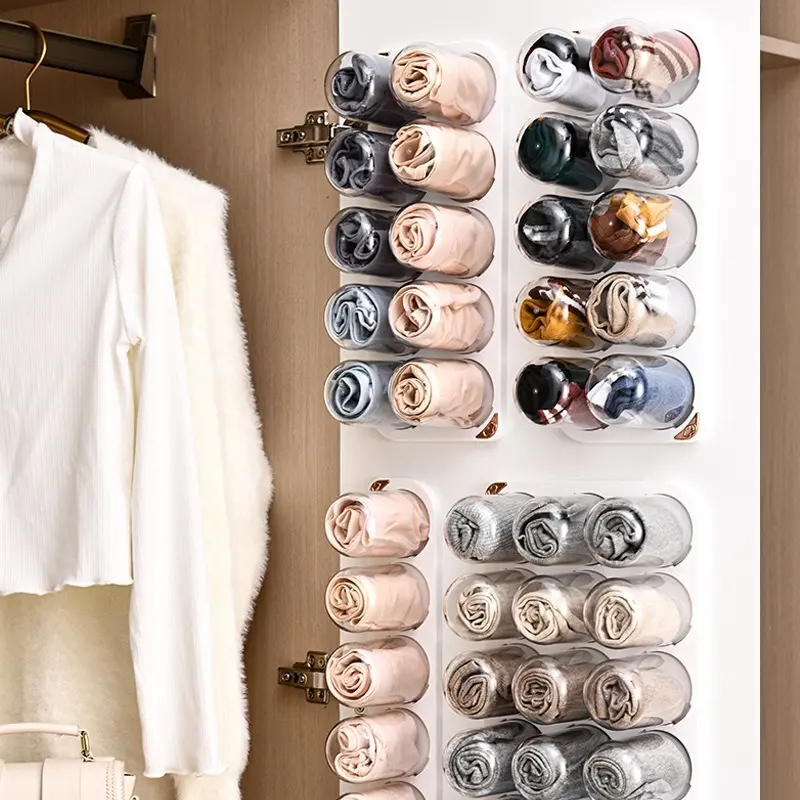 Double Row, Underwear Storage Box, Wall Mounted Underwear, Sock Storage, Wall Mounted Capsule, Non Perforated Storage Rack, Home Storage