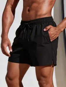 Men’s lightweight, breathable summer athletic shorts suitable for running, training, and basketball. Made from nylon and elastic fibers, featuring a solid color design—an ideal choice for everyday wear and vacations, and also an excellent gift for a boyfr