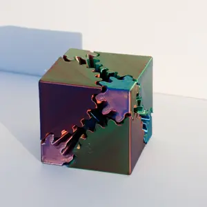 3D Printed Gear Cube Figurine