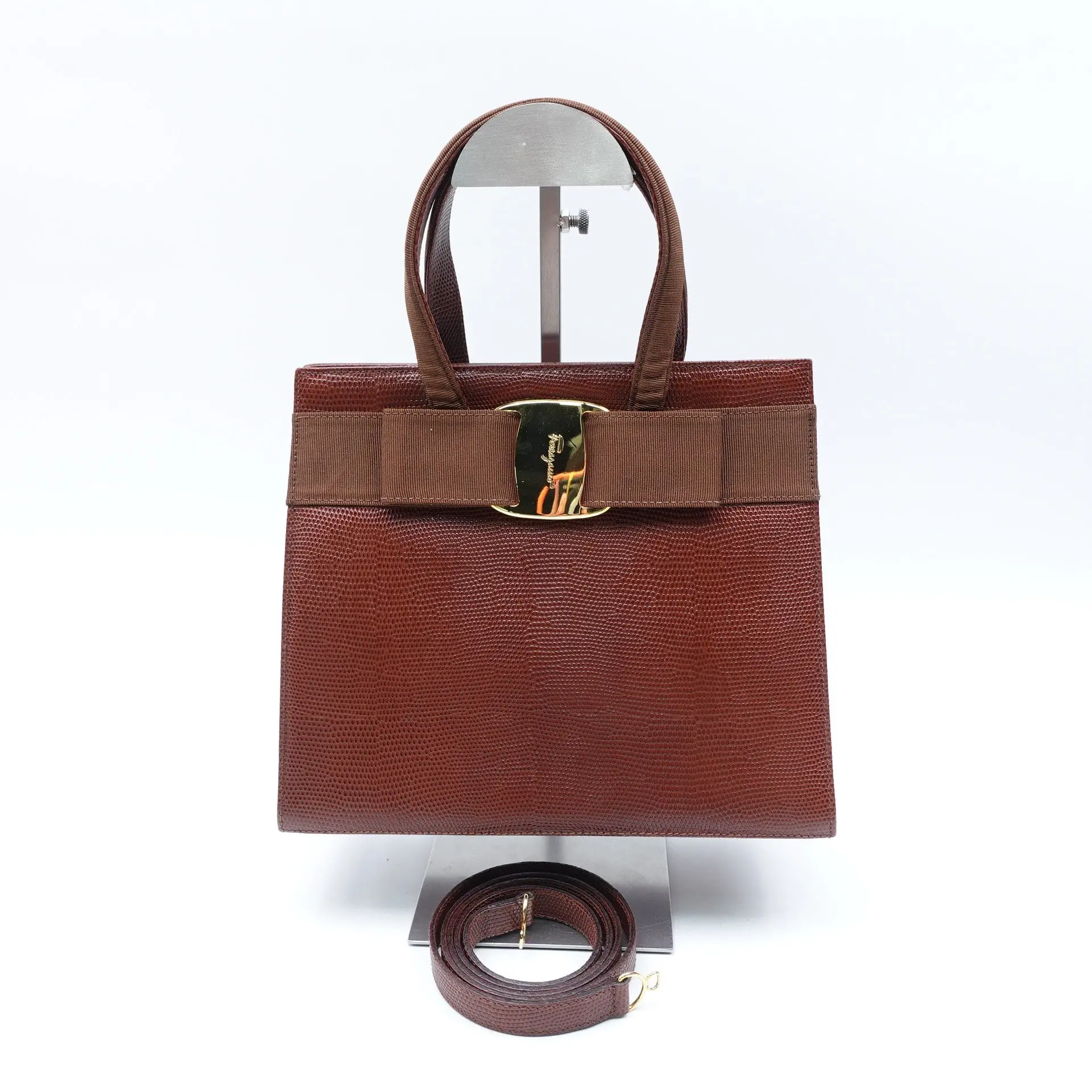 Pre-owned HERMÈS smooth leather Top Handle Bag Kelly Brown Leather T10402374