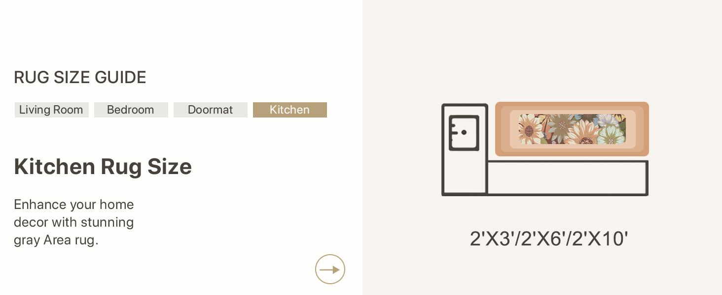 GENIMO Foldable Floral Rugs Boho Vintage Decor for Every Room Machine Washable, Non-Slip, Pet & Kid Friendly