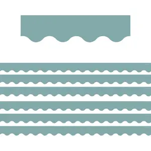 Calming Blue Scalloped Border Trim, 35 Feet Per Pack, 6 Packs