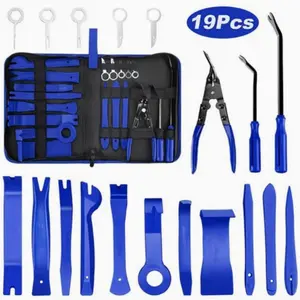 1set/19pcs Decorative Tool Set and Clip Clamp, Furniture Disassembly Nylon Car Panel Removal Kit, Portable Storage Bag Included, Automotive Repair Tools, Automotive Vehicle Tool