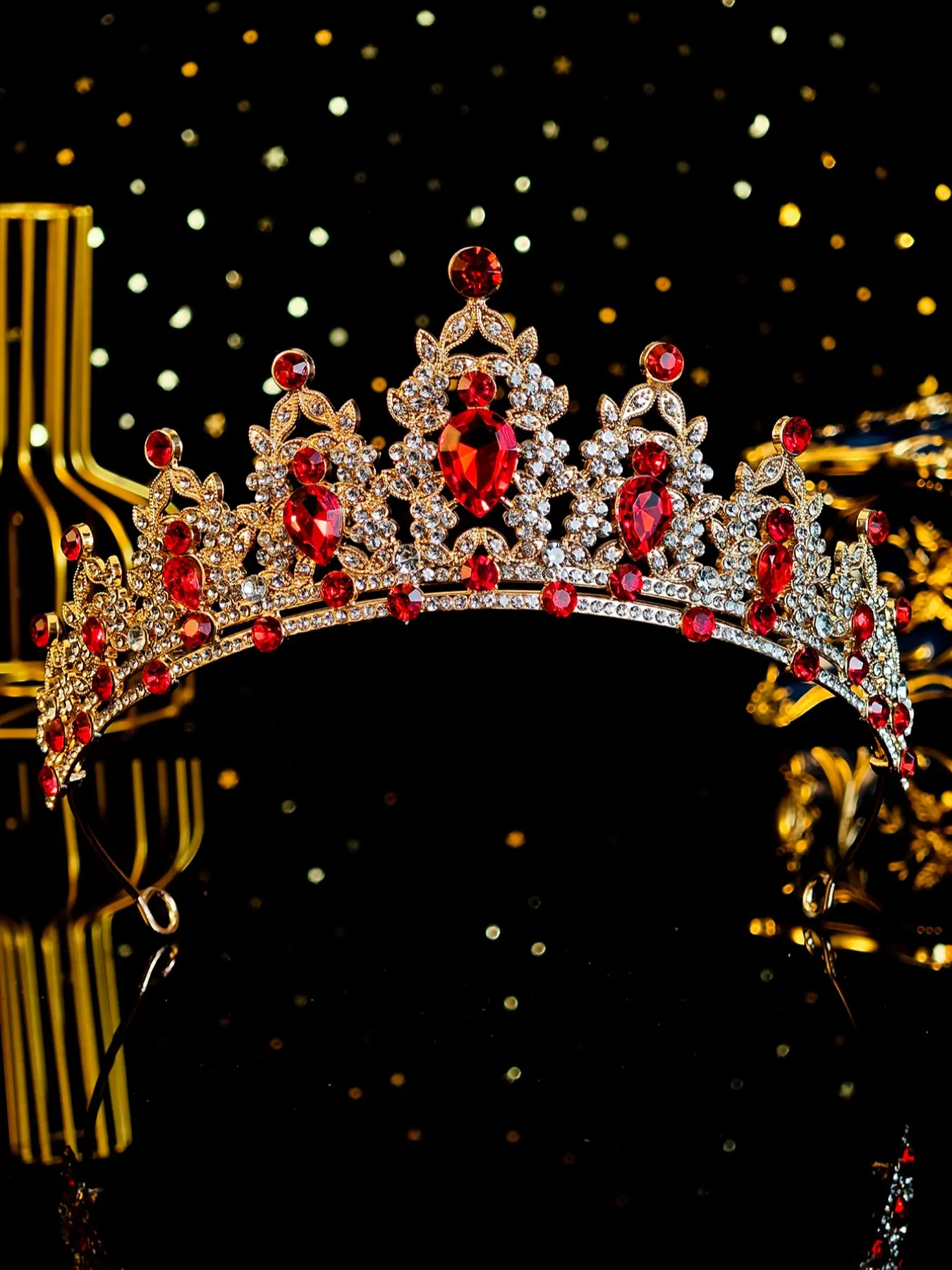 Women's Elegant Rhinestone Crown, Exquisite Trendy Bridal Crown, Chic Gorgeous Hair Accessories for Wedding Party Decor, Tiaras, Bridal Accessory
