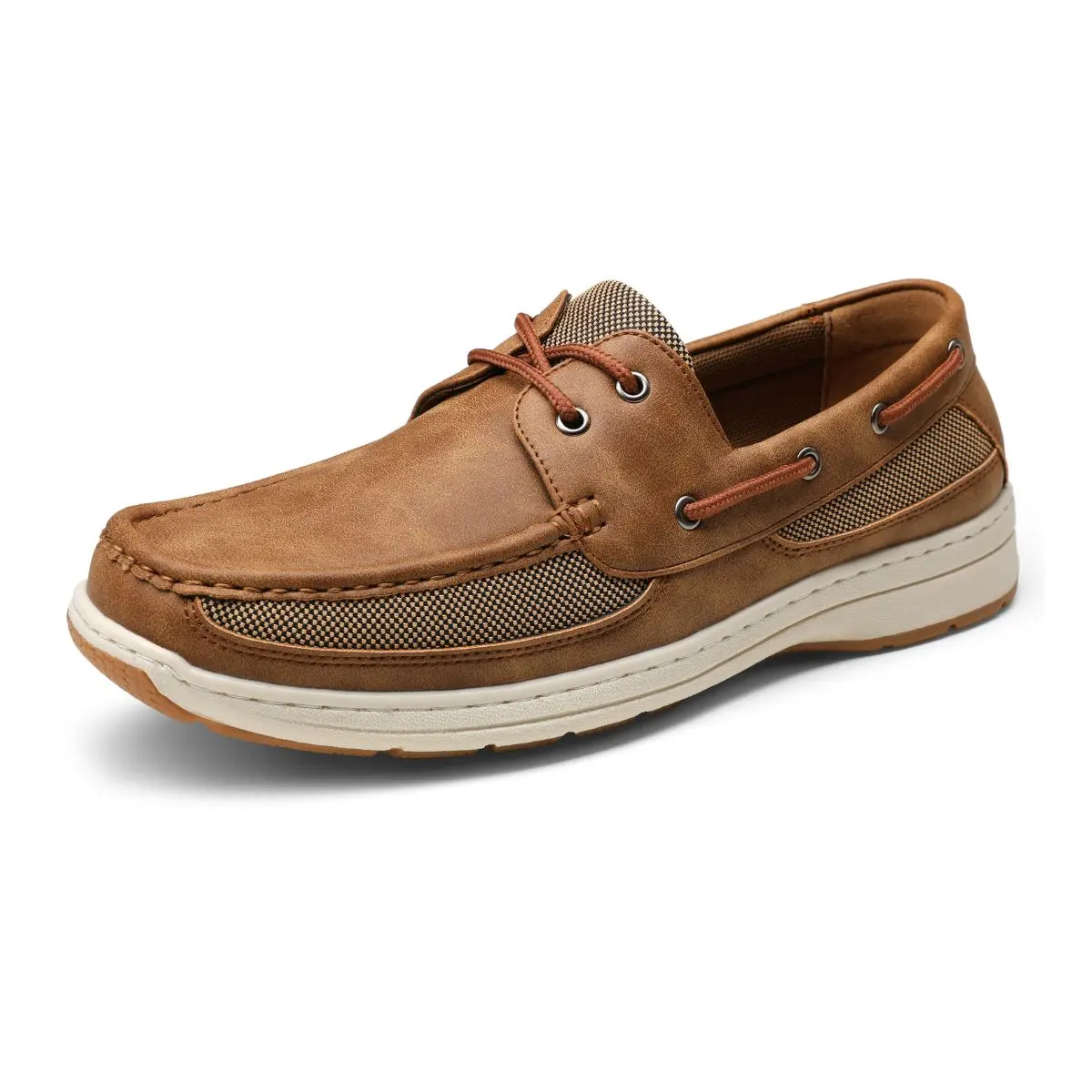 Men's Summervibes Slip-On Loafers Shoes - 2-Eye Arch Support, Lightweight Flat Casual Footwear, Moccasin-Style Boat Shoes, Retro, Round