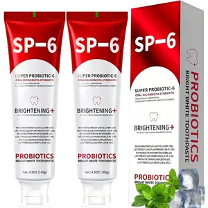 SP-6 - Niacinamide Enhanced Formula with 6 for Teeth and Gum Health - Enamel-Safe, Fluoride-Free, Fresh Mint Flavor, 4.9Oz (2)