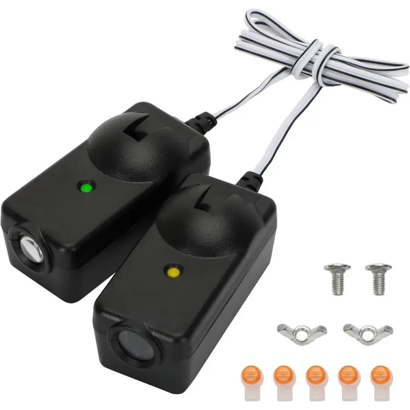 2024 Upgrade 41A5034 Safety Door Sensor Kit for Liftmaster Chamberlain Sears Craftsman 1997+ Garage Door Openers, Replaces G801CB-P, Includes 2 Sensors, 2 Mounting Screws, 1 Instruction, Attached Wires, 5 Wire Crimps, Easy to Install (1-Year Warranty)