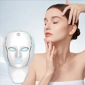 【Mother's Day Gift】Red Light for Face, Led Contour Face Mask Light Therapy, 7 Color Near-infrared 850 Led Light Mask Portable and Rechargeable, led face mask At Home and Wireless Led Face Mask comfort skin care r collagen