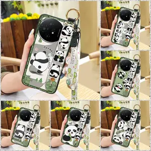 Dirt-resistant Back Cover Phone Case For TCL 50 Nxtpaper 5G/50Pro Nxtpaper 5G Anti-dust Silicone Durable Fashion Design Shockproof Anti-knock protective ring Cartoon Wristband