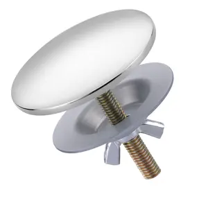 WOWOW Kitchen Sink Hole Cover, Faucet Hole Cover for Kitchen Sink, Tap Hole Plate Stopper Cover Blanking Brass Metal Plug, Chrome