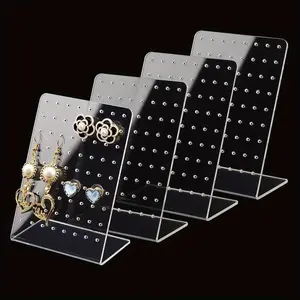 5 Pcs Jewelry Display Racks, Pin Hole Earring Holder, Stud Organizer, Necklace Stand, Home Storage, Art Supplies, Acrylic Material