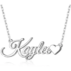 Custom Name Necklace Personalized Sterling Silver Necklaces for Women Customized Name Necklaces Pendant Jewelry Gifts for Women