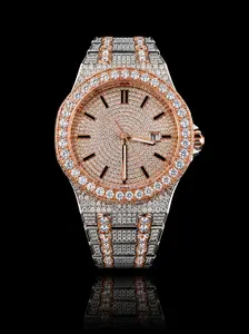 Rose Gold Iced Women’s Watch – 20 CTW VVSD Moissanite