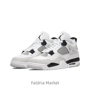 Retro white and black casual comfortable anti-slip and wear-resistant basketball shoes