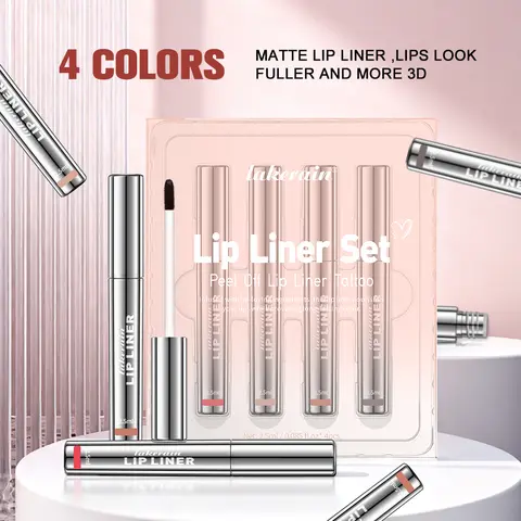 【US 2026 Deals for You Days】,Peel Off Matte Lip Liner, 4 Counts/set Transfer-proof Lip Stain,Women's Gifts   Upgraded Version
