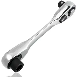 72 Tooth Dual Head Mini Ratchet Wrench Set, Integrated Quick-Release Angle Handle, Chrome Vanadium Steel for Car & Home Repair, Socket Wrench Set
