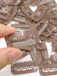 50-Pack Hair Clip Extensions Clips //, Metal Fixed Clamps for Wig Pieces & Blocks, Women's Fake Hair Accessories, Hair Clip for Wigs