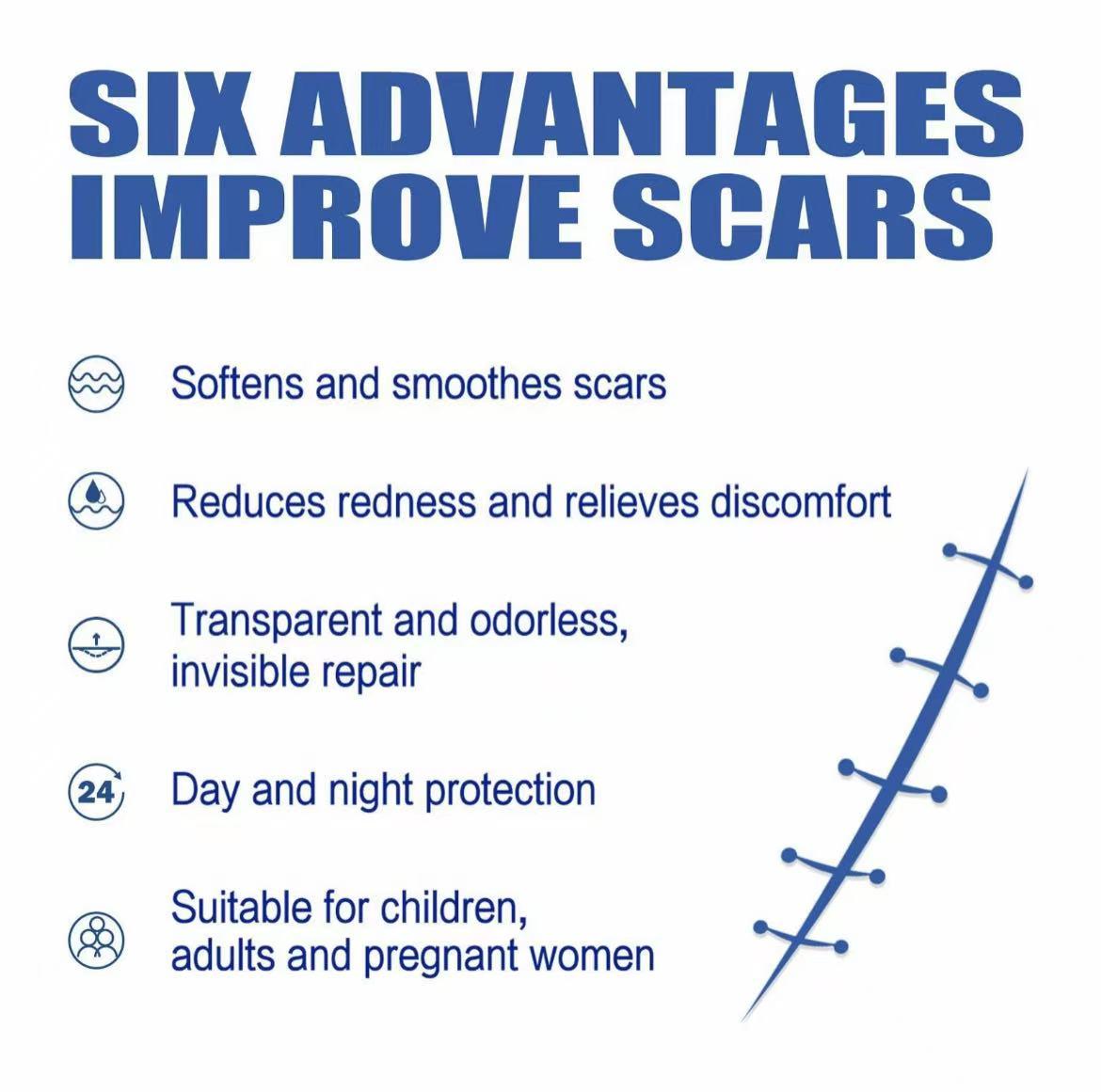 2 Pcs Scar Removal Gel for Face, Body -Advanced Silicone Scar Cream for Men &Women - Fades Old New Scars, Daily Skincare