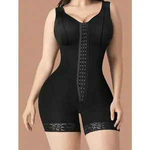 Full Body Zippered Tummy Control Shapewear，Women Tummy Control V-Neck Full Body Shaper Butt Lifter with Zipper Crotch,One-Piece shepawear,comfortable wireless breast lift design colombian woman