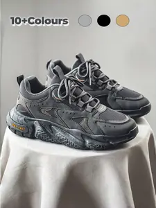 1 Pair 3-Color Trendy Casual Chunky Sneakers - Mesh Stitching Upper + Chunky Anti-slip Outsole, For Daily Styling & Casual Outfits, Trendy Retro, Comfortable & Versatile, Athletic Sports Shoes